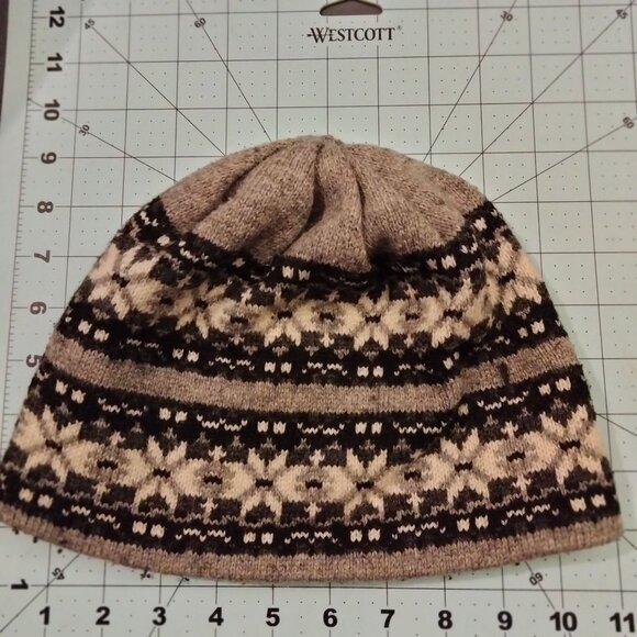 Knit Beanie Hat Eco Friendly Wool Blend Black Gray The Renewable Resource USA - Picture 4 of 7